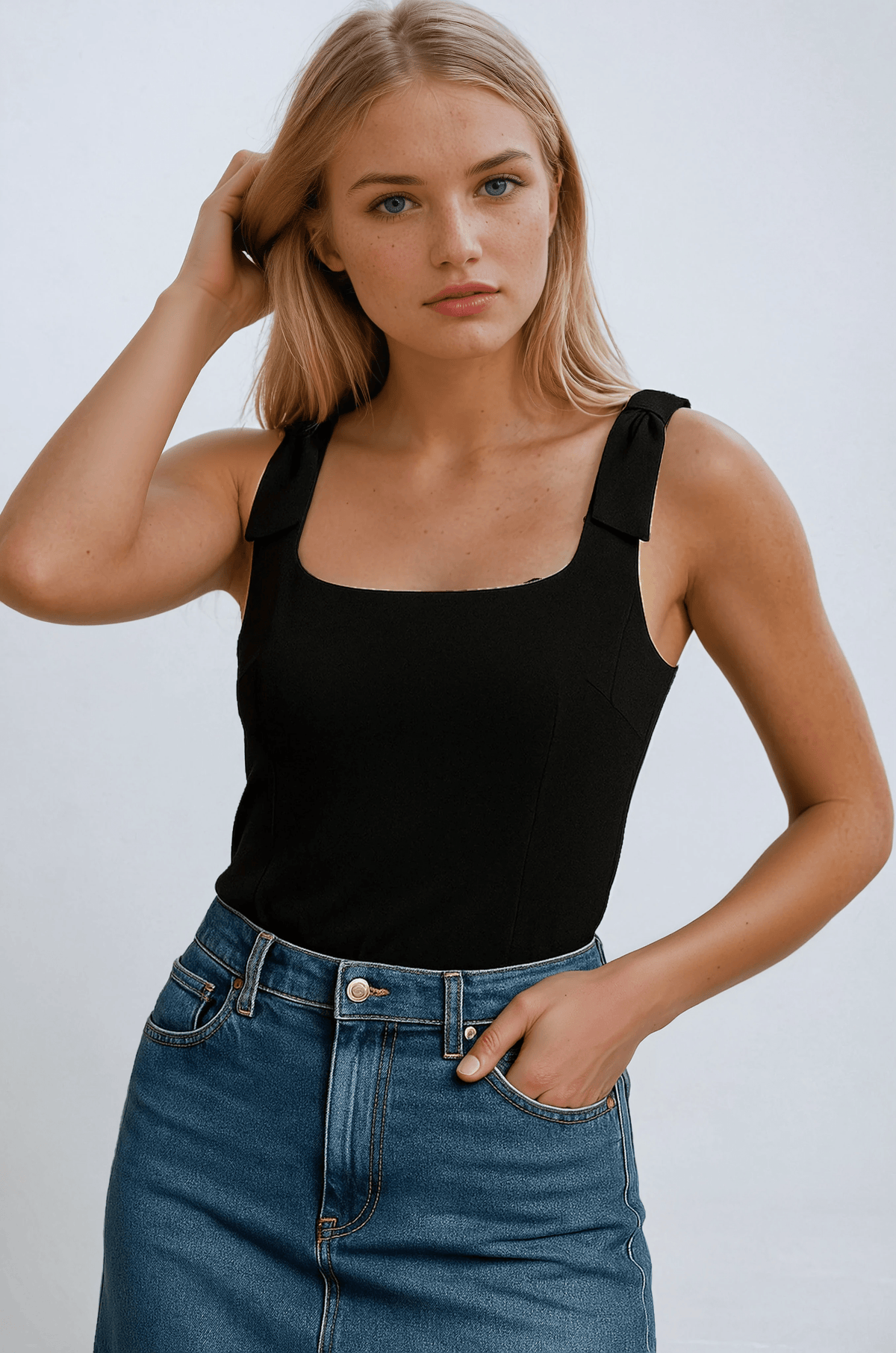 Amelie Cami Top Black