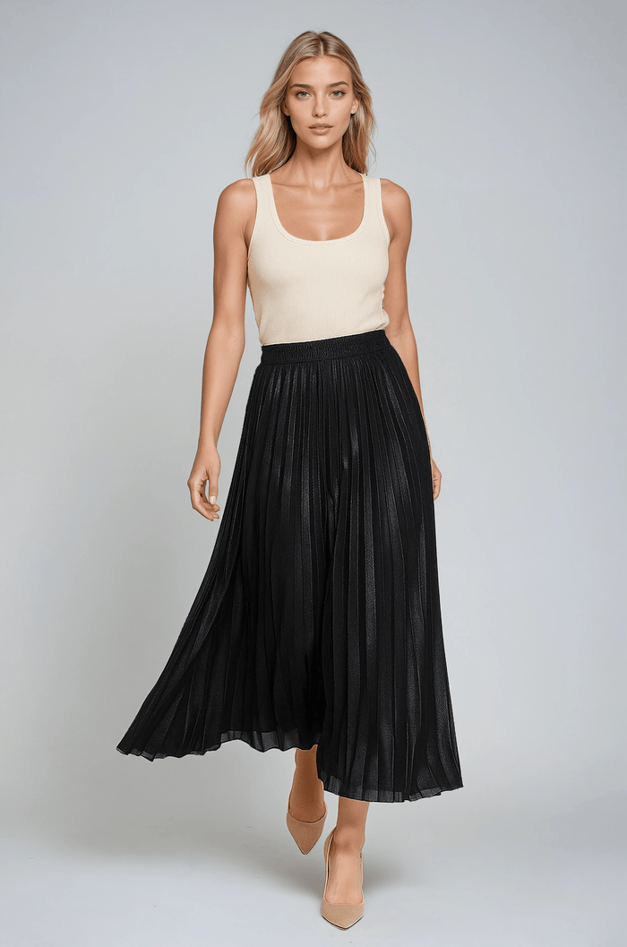 Dani Pleated Skirt Black