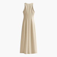 Ava Halterneck Midi Dress Khaki