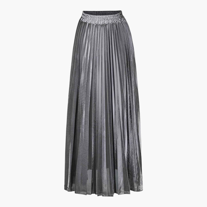 Dani Pleated Skirt Silver