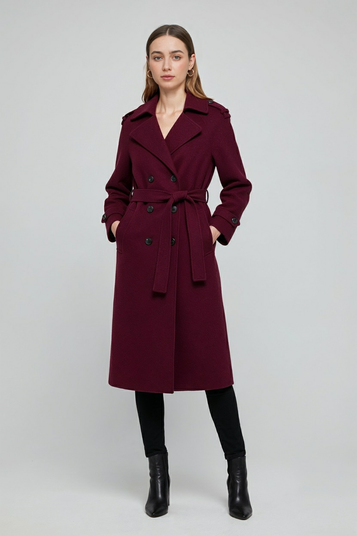 Amy Burgundy Coat