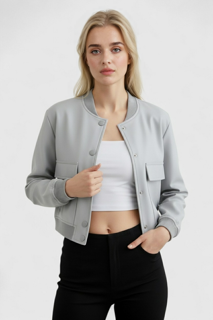 June Bomber Jacket Gray