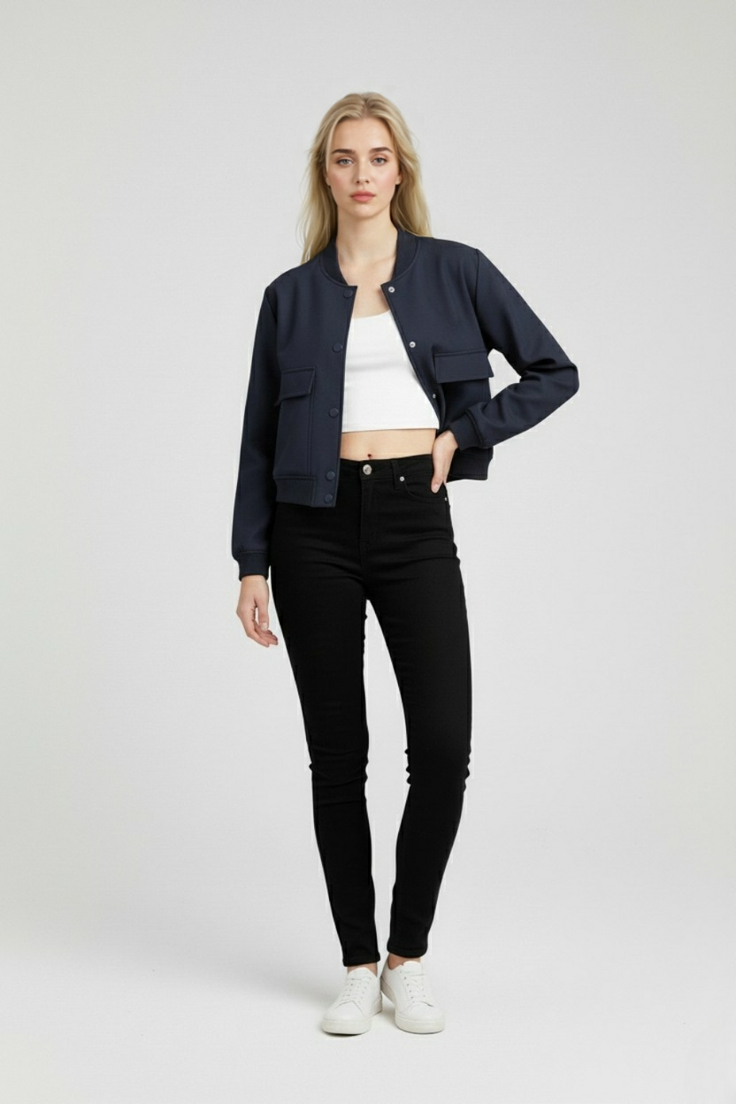 June Bomber Jacket Navy