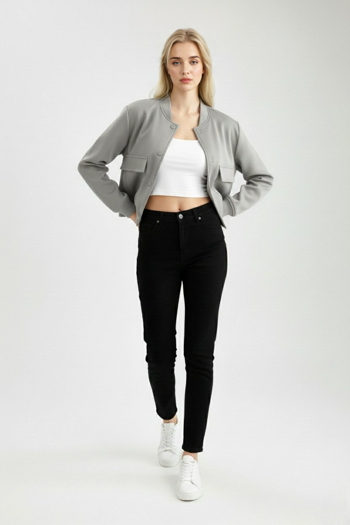 June Bomber Jacket Gray