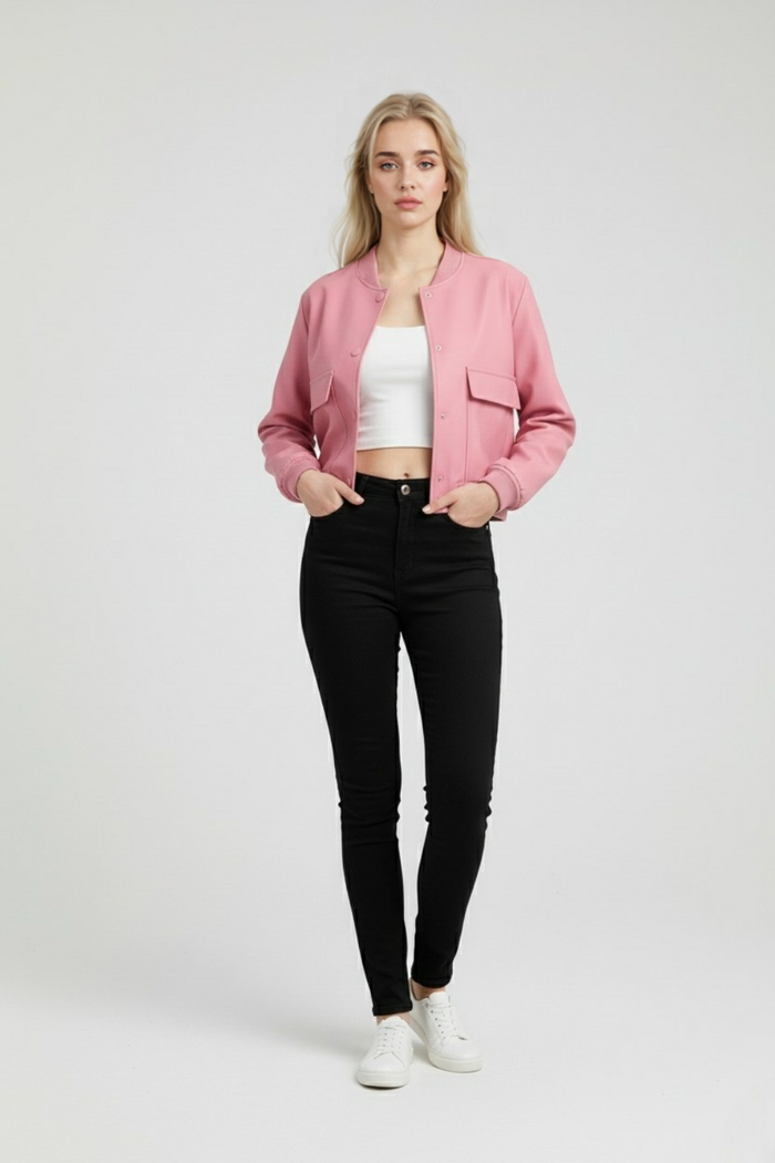June Bomber Jacket Pink