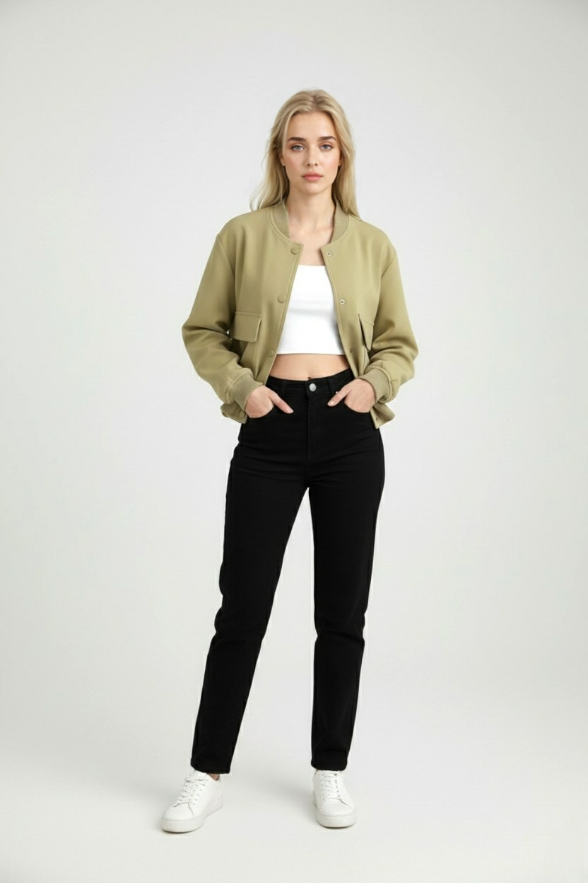 June Bomber Jacket Olive Green