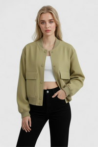 June Bomber Jacket Olive Green